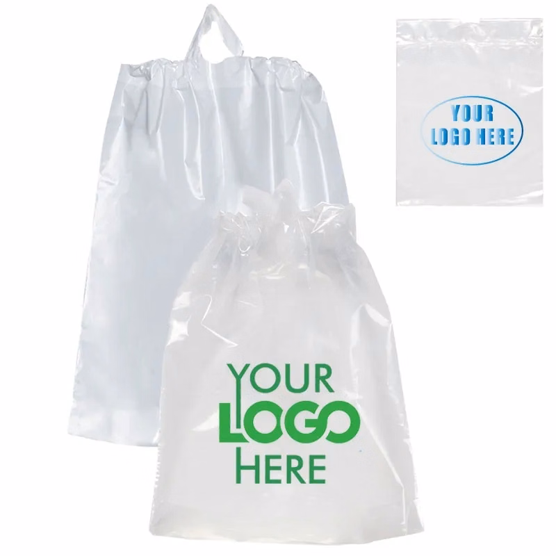Poly Drawstring Plastic Bag (9-1/2" x 12")