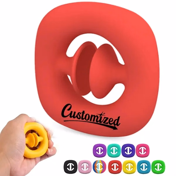 Custom Silicone Stress Relief Hand Grip Toy with Fidget — Wellness