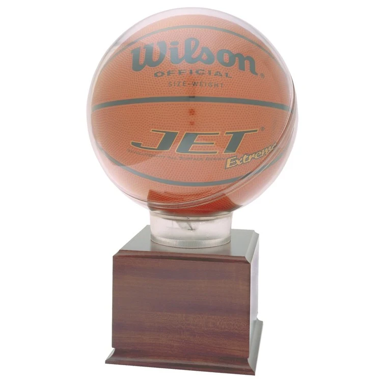 16" Tall All-Star Basketball Holder Award with Cherry Base 1
