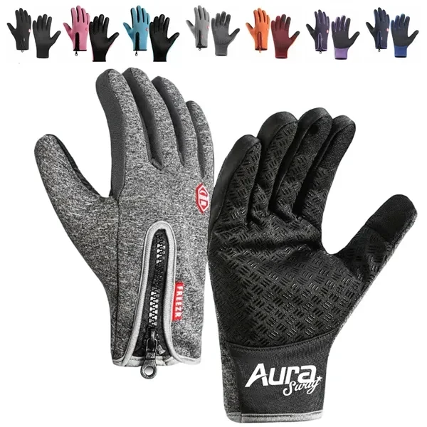 Custom Touchscreen Thermal Gloves with Anti Slip Grip — Tech Worker Winter Essential Promo 1