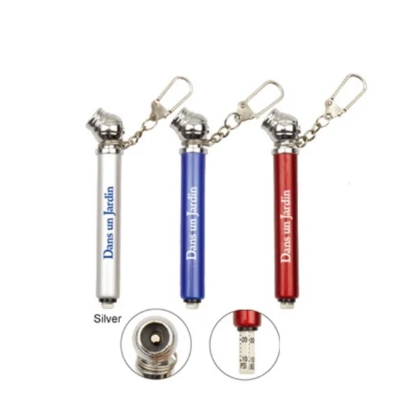 Custom ABS Plastic Tire Pressure Gauge Keychain 3.375 inch — Auto Safety Promo 1