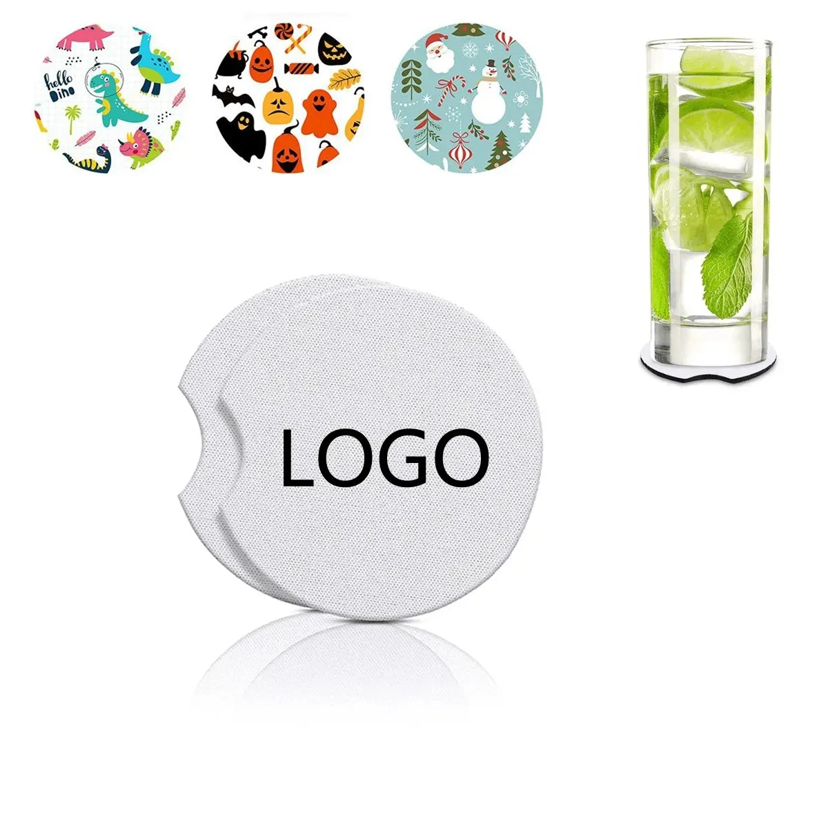 Round Neoprene Coaster 1