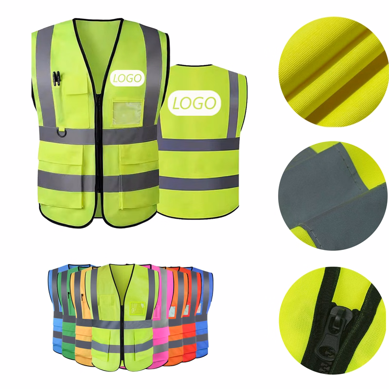 Protective Vest with Reflective Strips MOQ 50