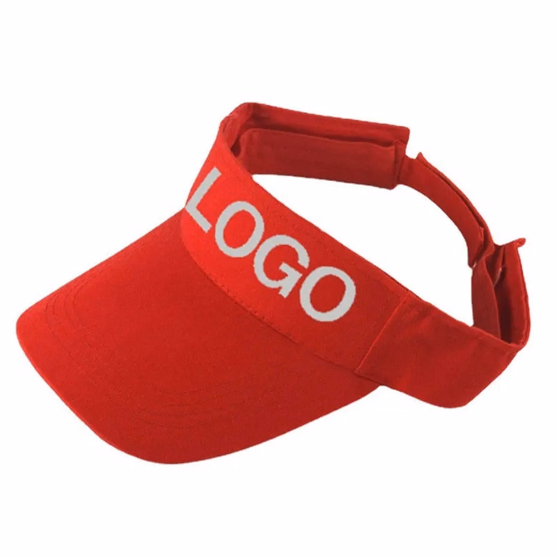 Cotton Hat Without Top Print Embroidered Logo Sun Shade