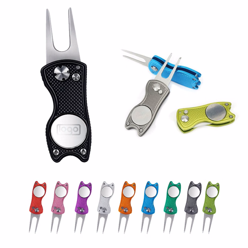 Golf Divot Tool with Magnetic Ball Marker