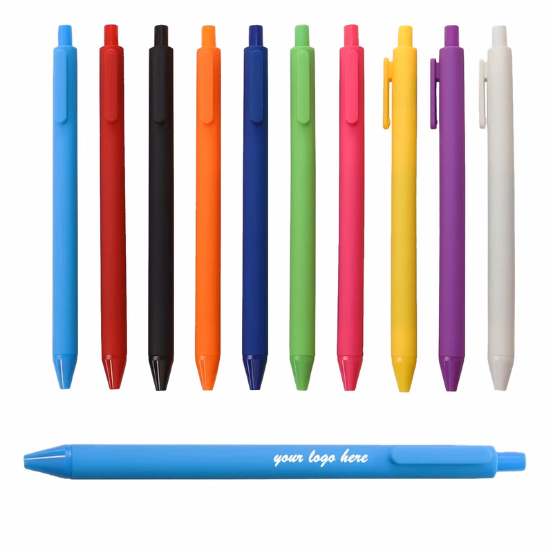 Matte Retractable Gel Pen Custom Logo Quick Dry Ink