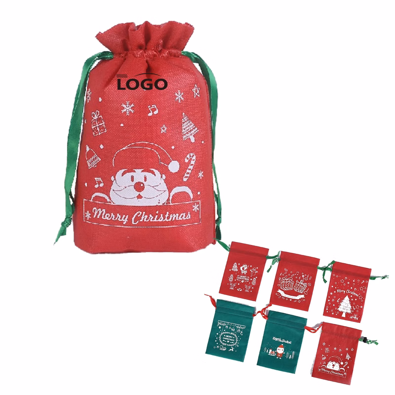 Christmas Drawstring Gift Bag MOQ 10pcs