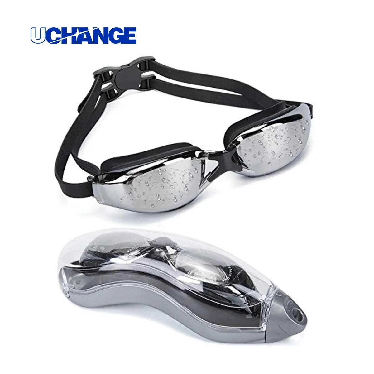 Anti-Fog UV Protection Swimming Goggles with Case 1