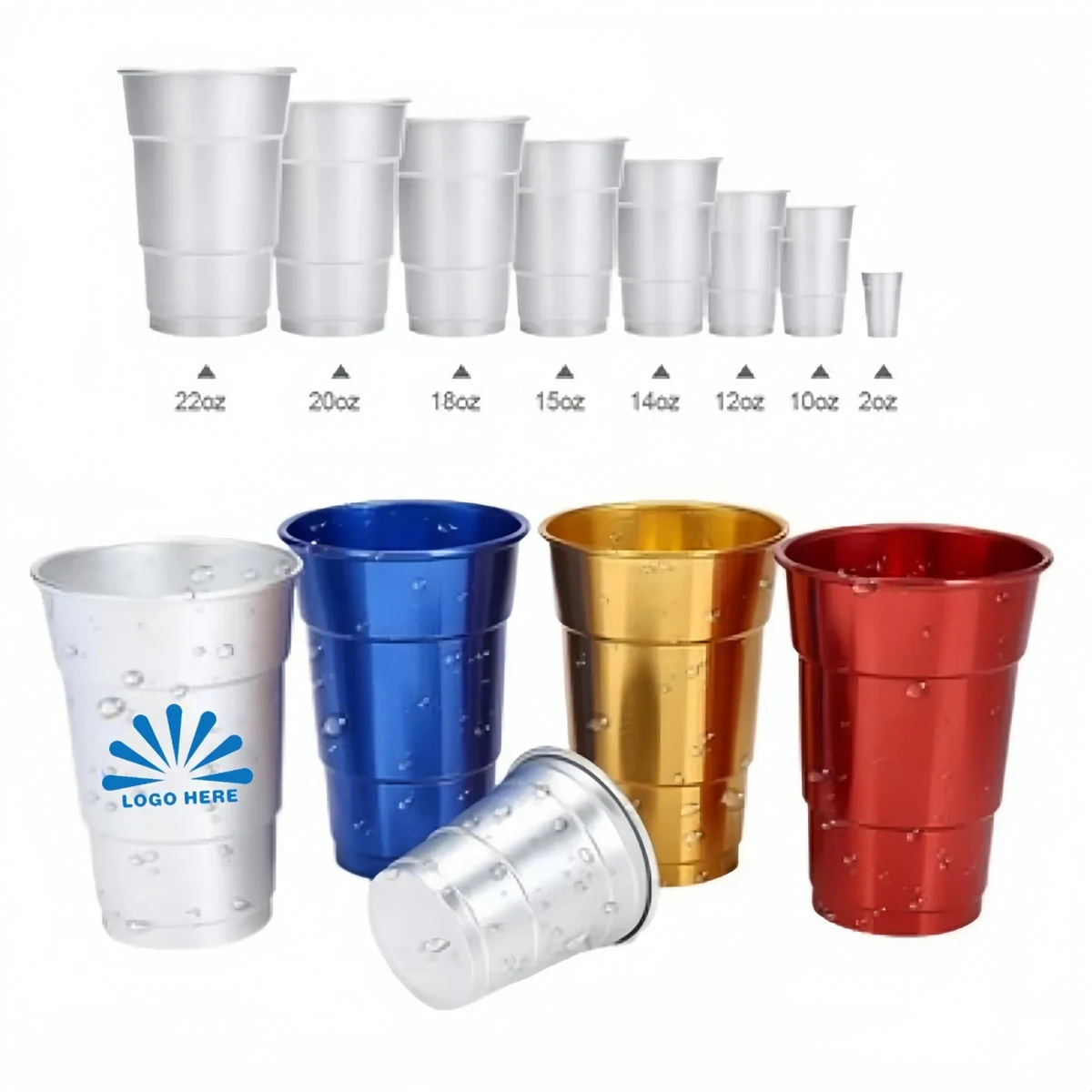 16oz Recyclable Aluminum Party Cup 1