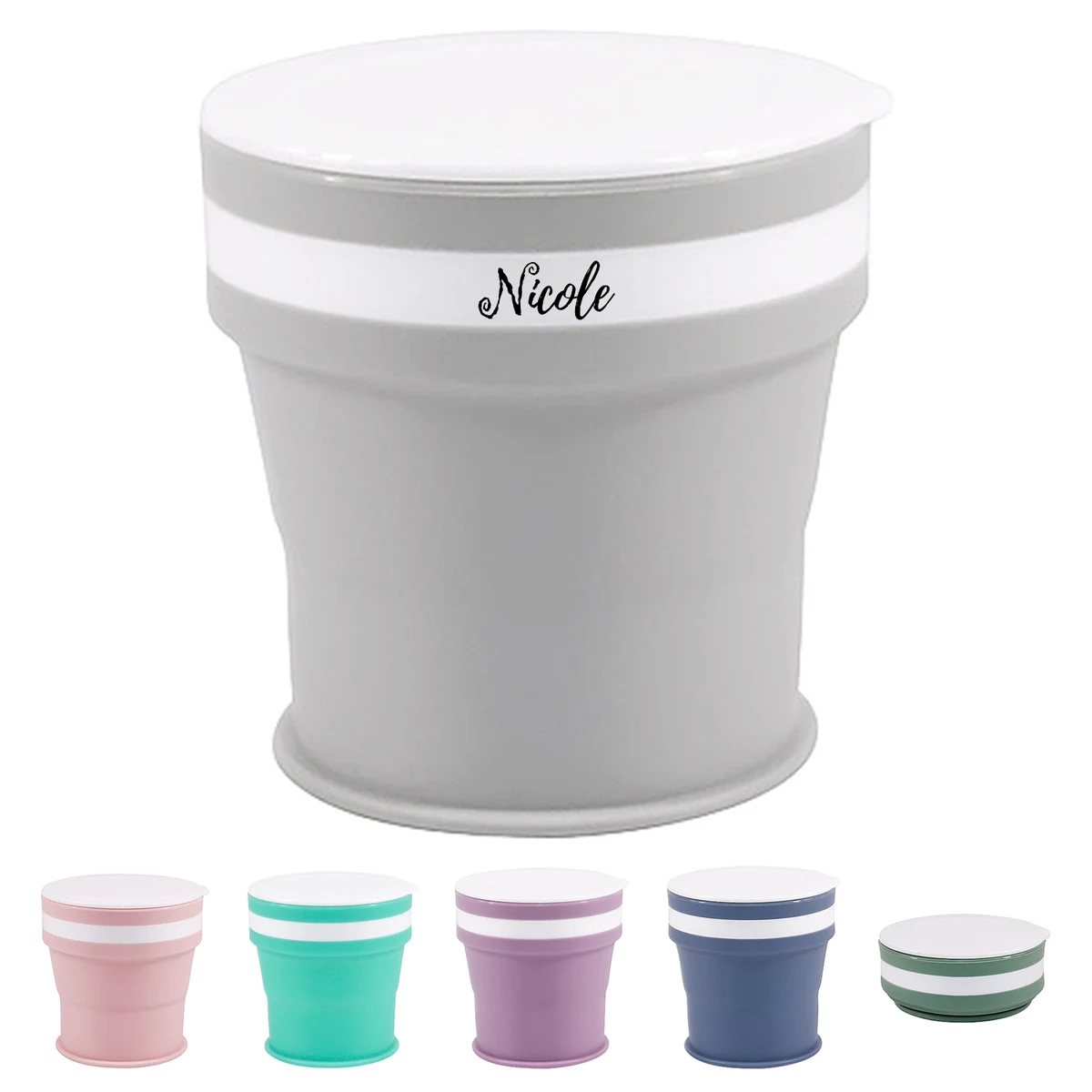 12oz Collapsible Silicone Travel Cup 1