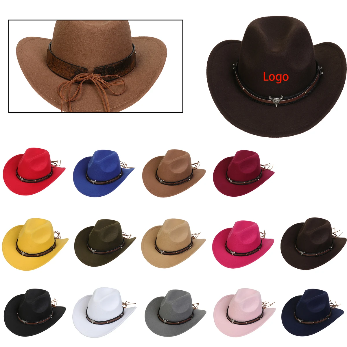 National Style Cowboy Hat With A Vintage Denim Cap Design 1