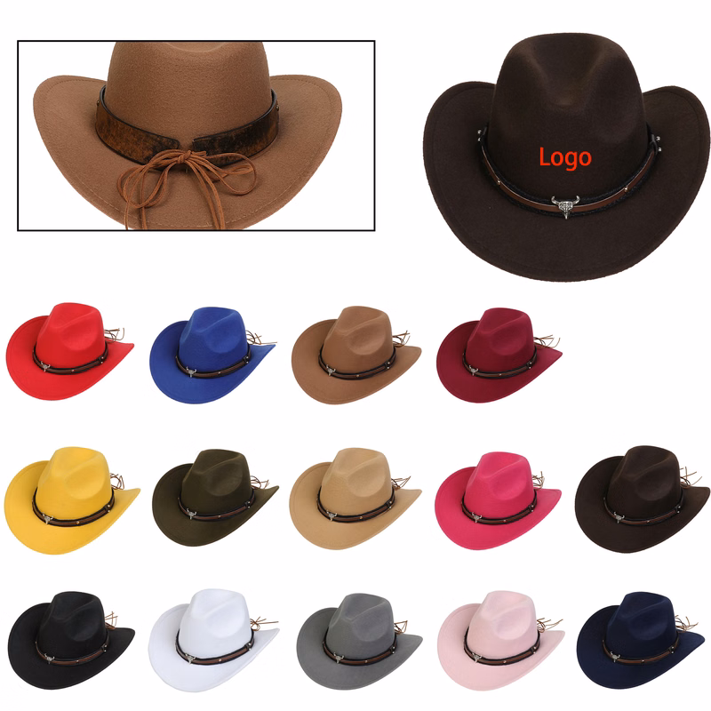National Style Cowboy Hat With A Vintage Denim Cap Design