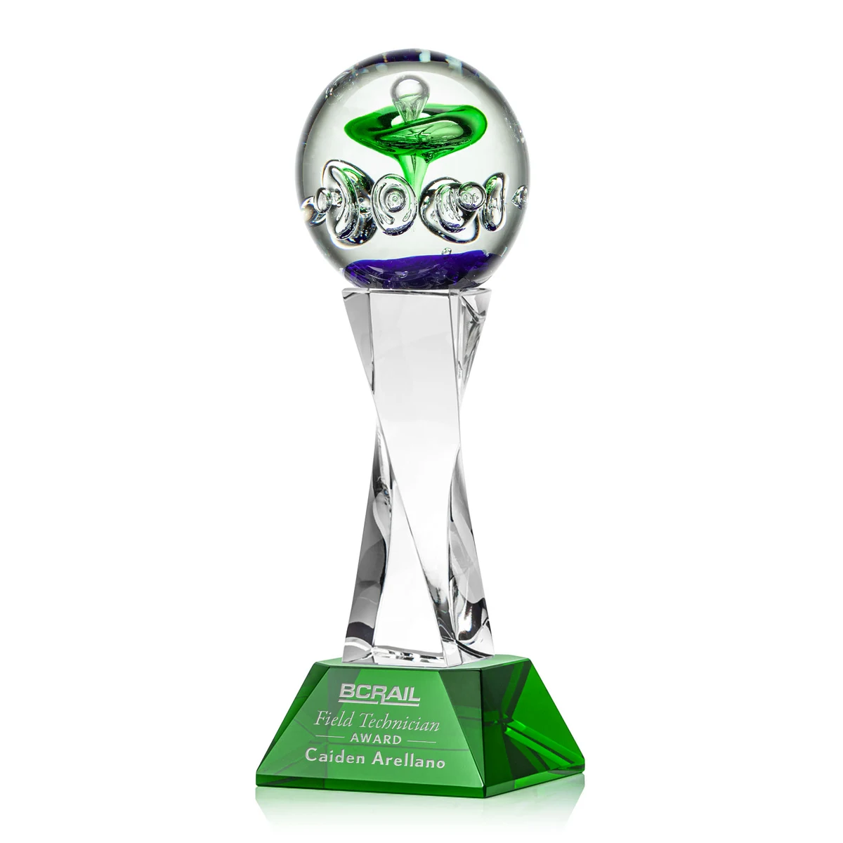 Aquarius Award on Langport Base - Green 1
