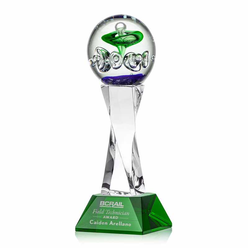 Aquarius Award on Langport Base - Green