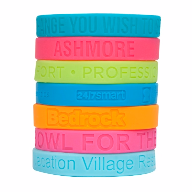 1/2" Debossed Silicone Wristband