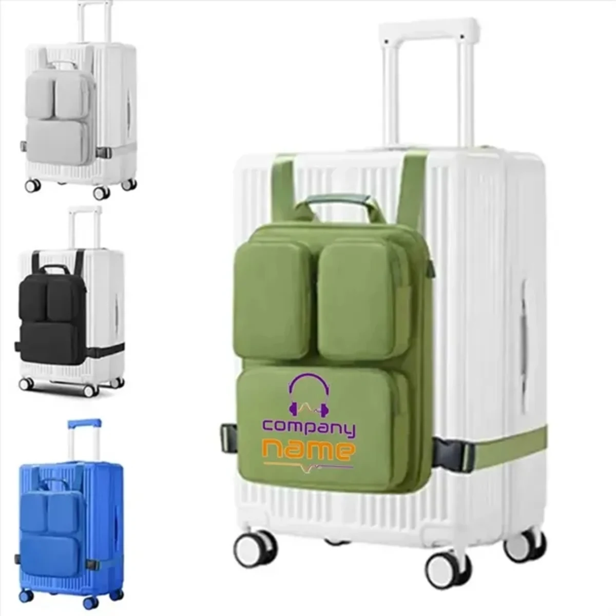 Adjustable Luggage Strap with Travel Organizer Pocket 1