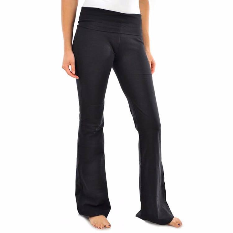 Women's Yoga Pants - Large Black Boot Flare