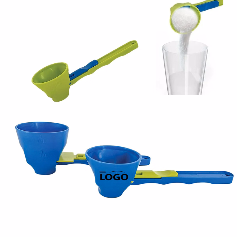 Funnel-Equipped Sliding Scoop for Mess-Free Powder Handling