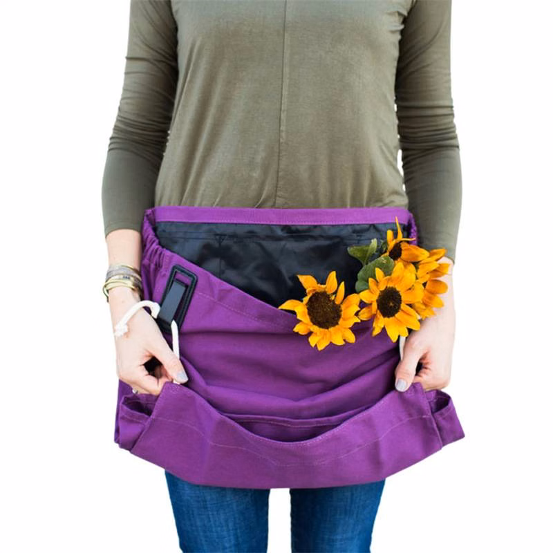 Adjustable Cotton Canvas Gardening Apron w/ Pockets
