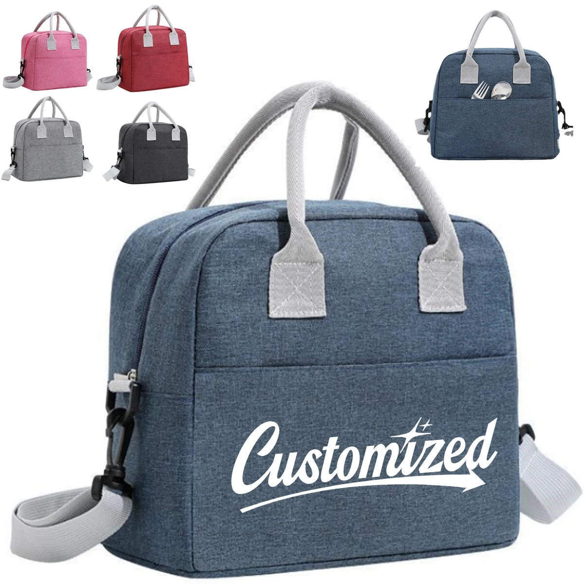 9L Insulated Lunch Bag with Handle and Shoulder Strap 1