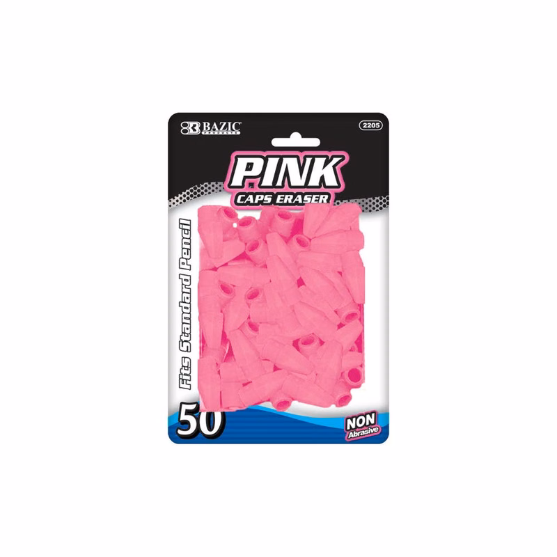 Bulk Erasers - Pencil Cap 50 Count