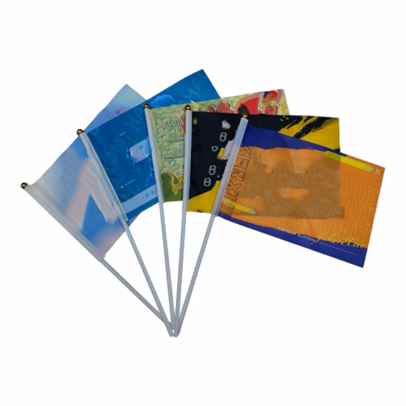 11.8" Full Color Flag And Plastic Tube