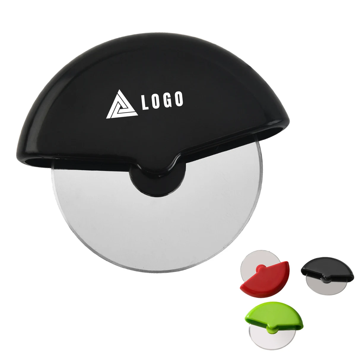 Portable Stainless Steel Pizza Wheel with Safety Blade 1
