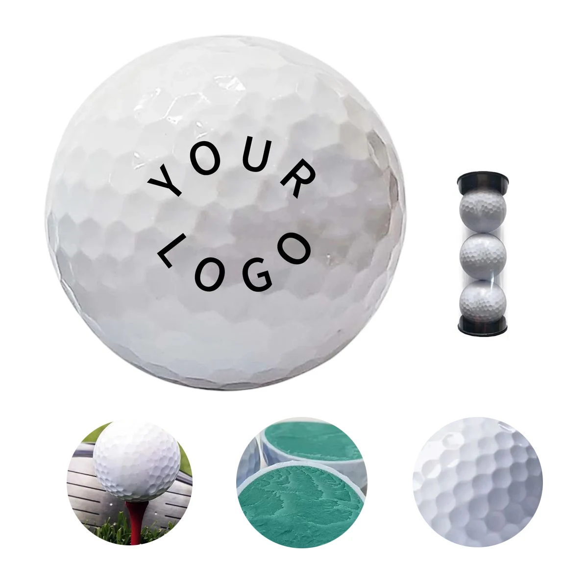 Practice Golf Ball Tube Pack with Three Balls 1
