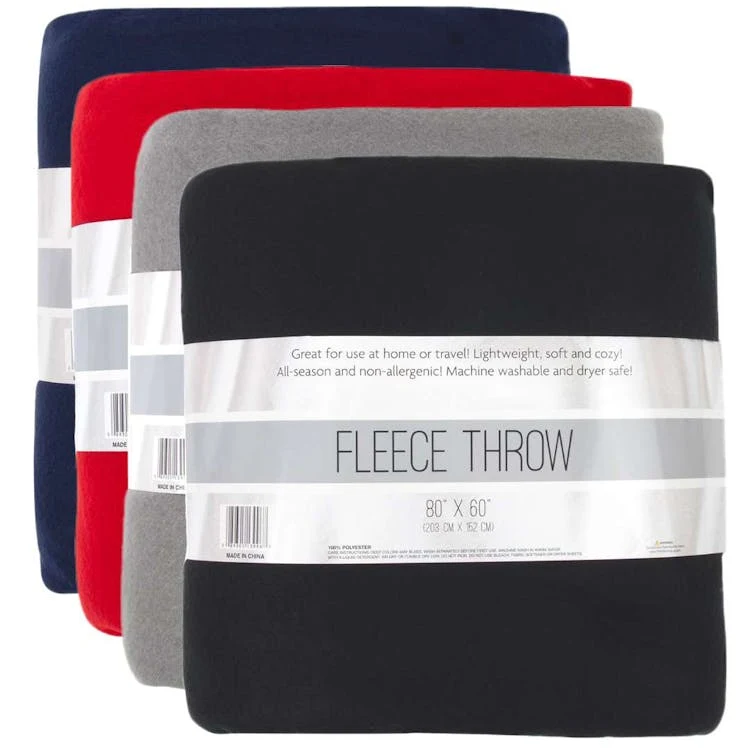 Twin Fleece Blankets Assorted - 80" x 60" 1