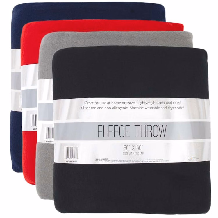 Twin Fleece Blankets Assorted - 80" x 60"