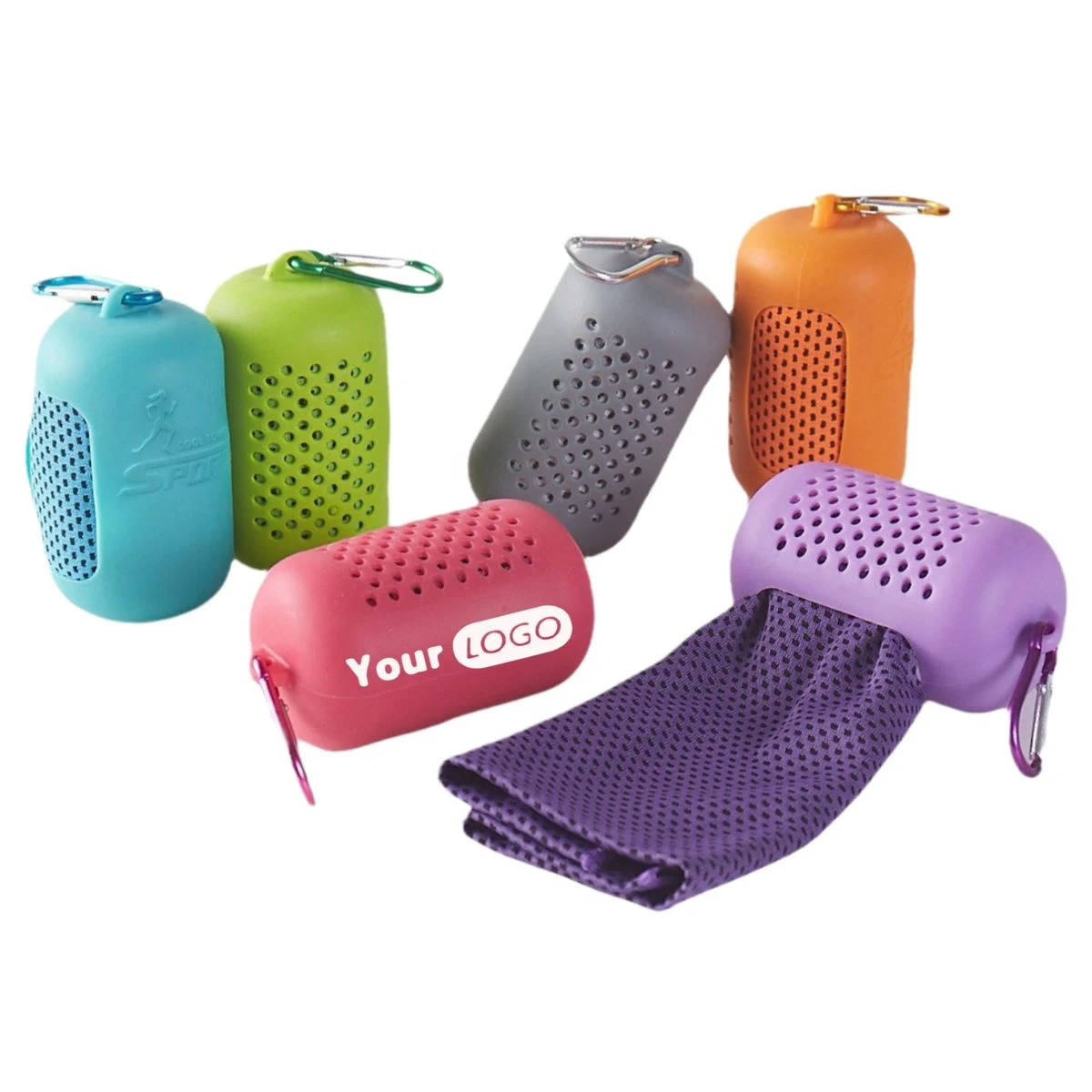 Cooling Towel With Silicone Storage Pouch 1