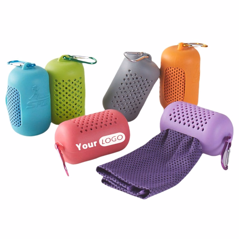 Cooling Towel With Silicone Storage Pouch
