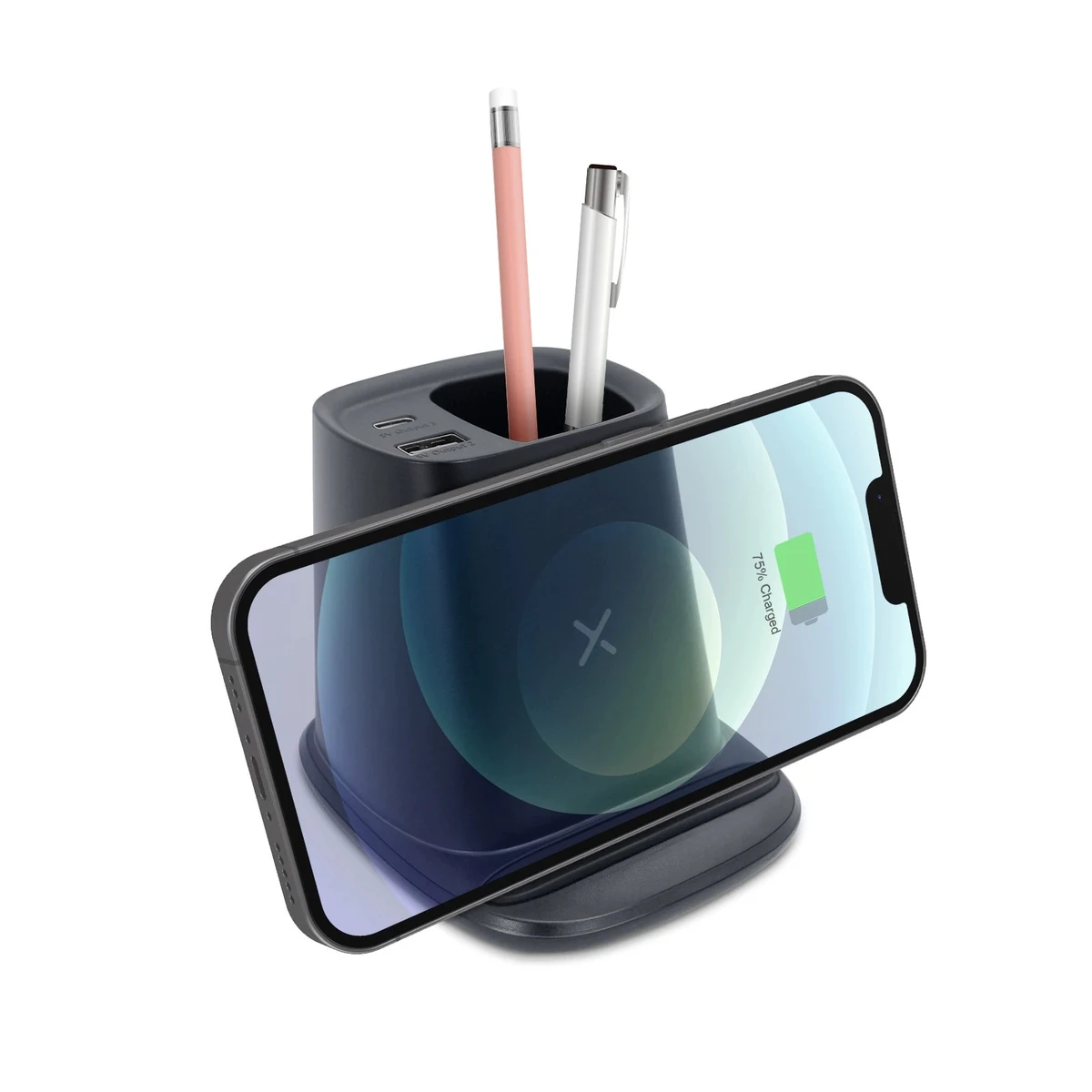 Wireless Charging Pen Holder w/ Dual Outputs 1