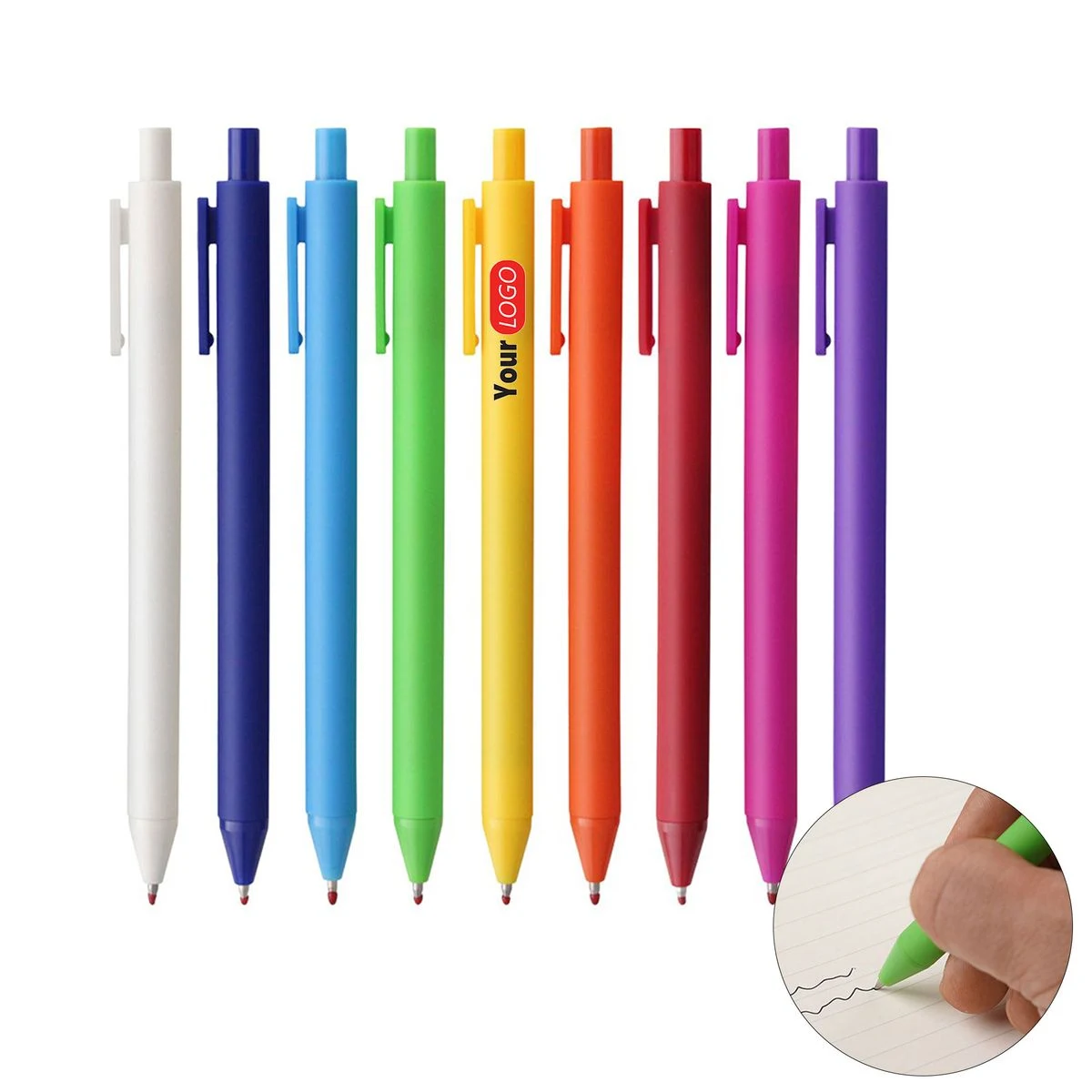 Retractable Advertising Ballpoint Gel Pen, custom pen with logo imprint 1