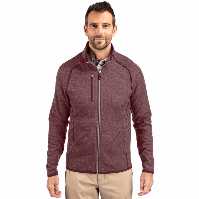 Cutter & Buck Mainsail Sweater-Knit Mens Full Zip Jacket