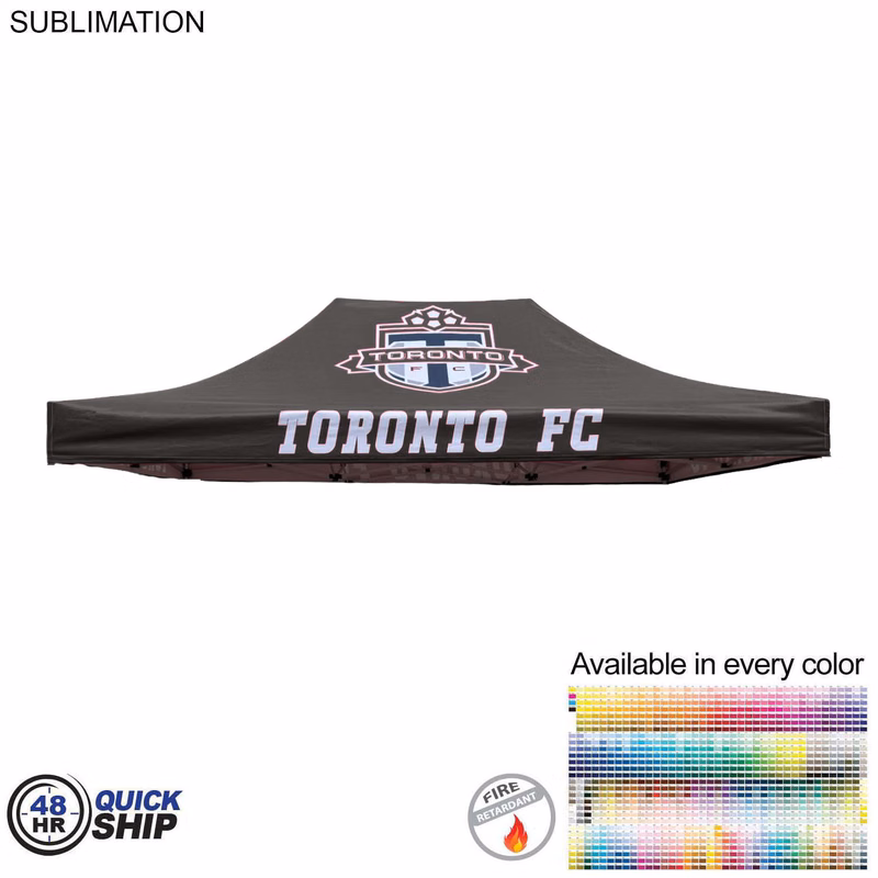 48 Hr Quick Ship - 15' Premium Tent Canopy only, Full Bleed Dye-Sublimation
