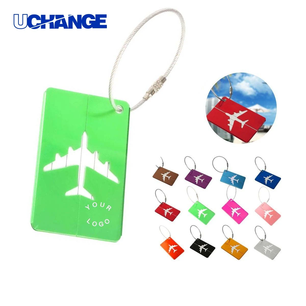 Metal Luggage Tag Accessory for Suitcases and Bags 1