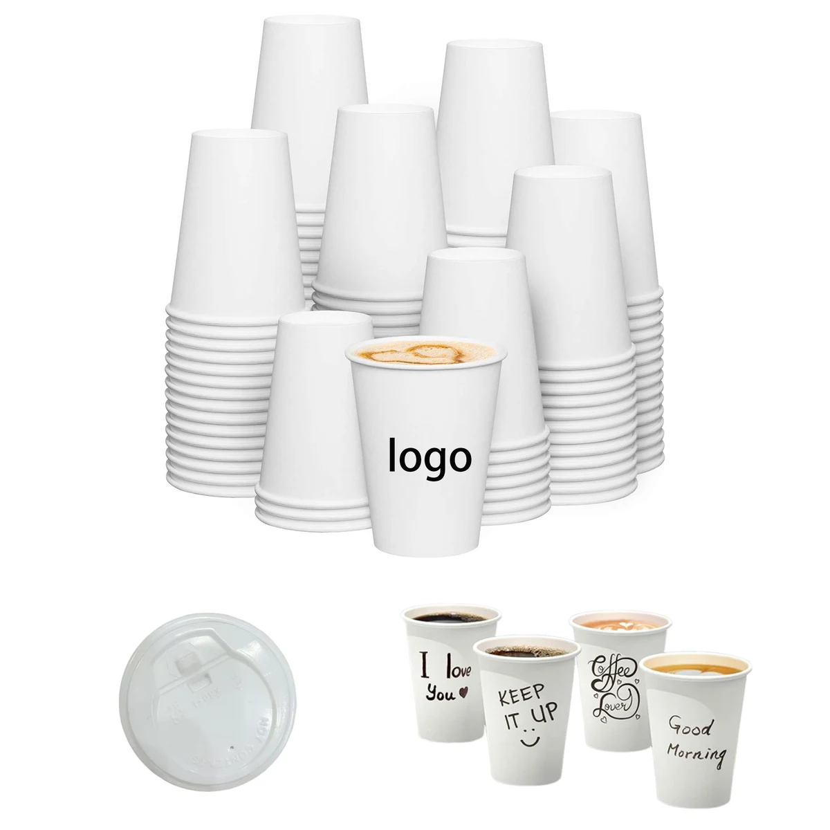 12OZ Disposable Beverage Cup With Lid 1