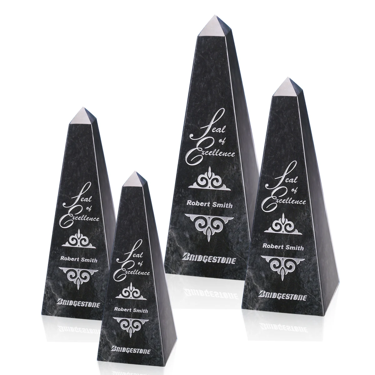 Marble Obelisk Award - Black 1