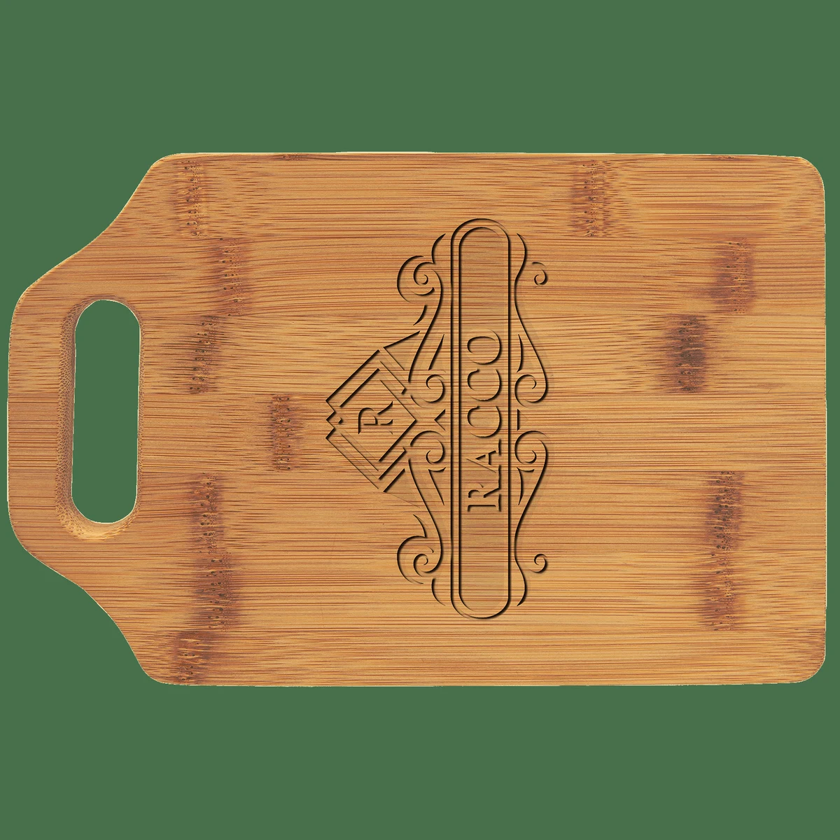 9" x 6" Bamboo Cutting Board with Handle 1