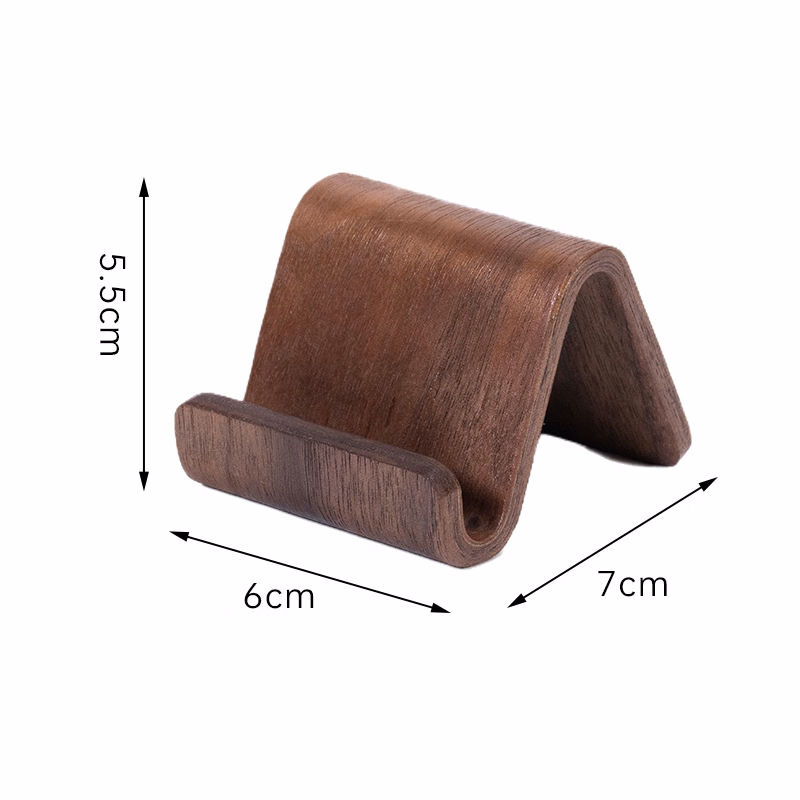 Portable Black Walnut Wood Phone Stand