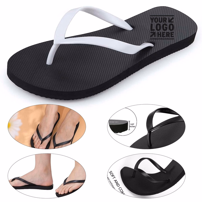 Women Beach Rubber Shower Shoes Basic Thong Sandal