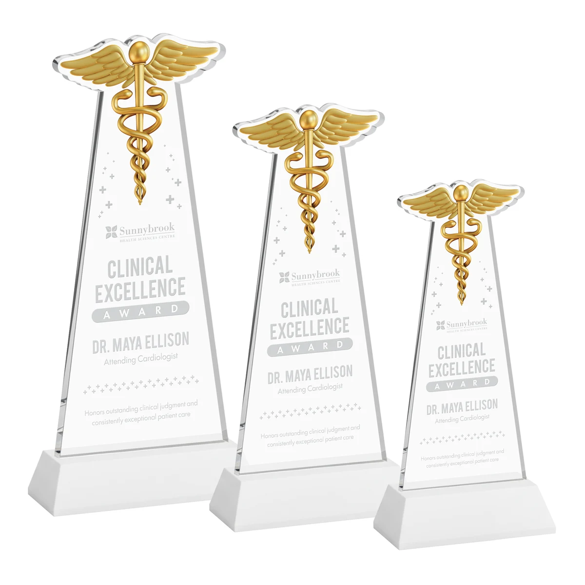 Caduceus Award on Hartford Base - White 1