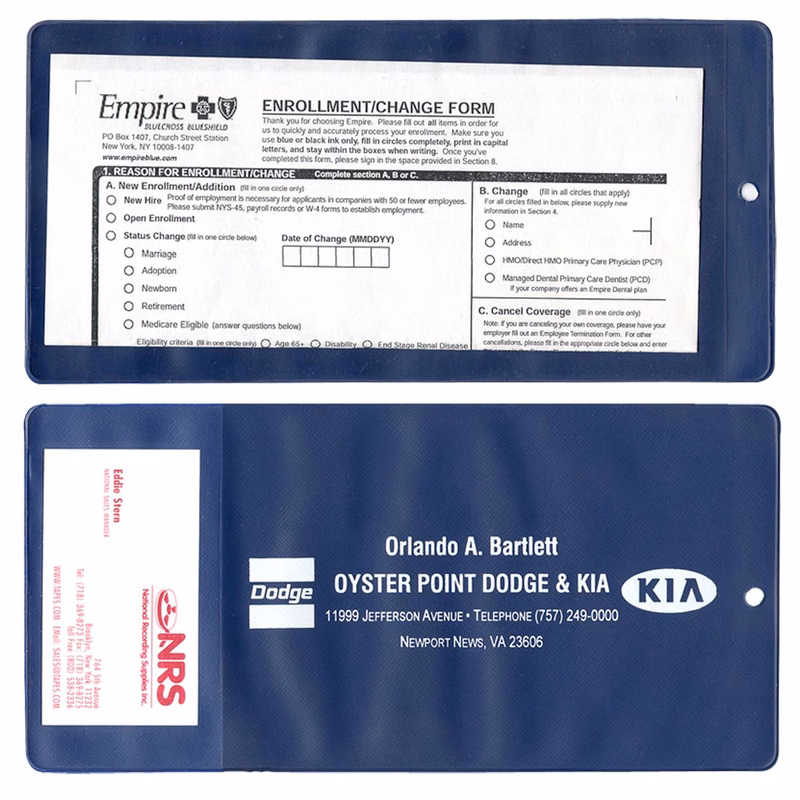 Copy-Guard Vinyl - XL Policy Holder w/ Extra Pocket (opens on short side)