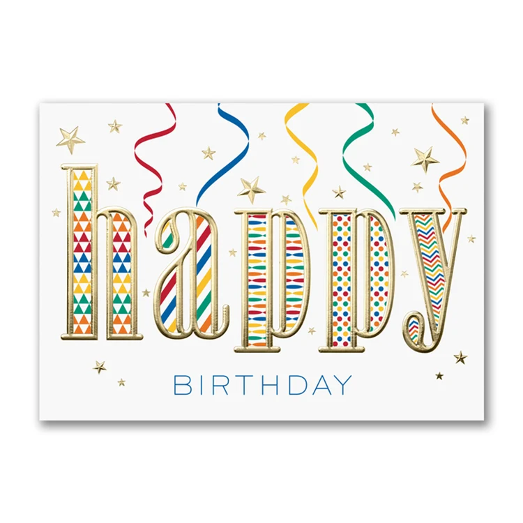 Happy Pattern Birthday Card 1