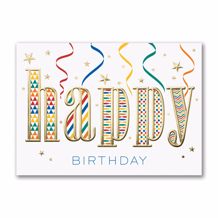 Happy Pattern Birthday Card