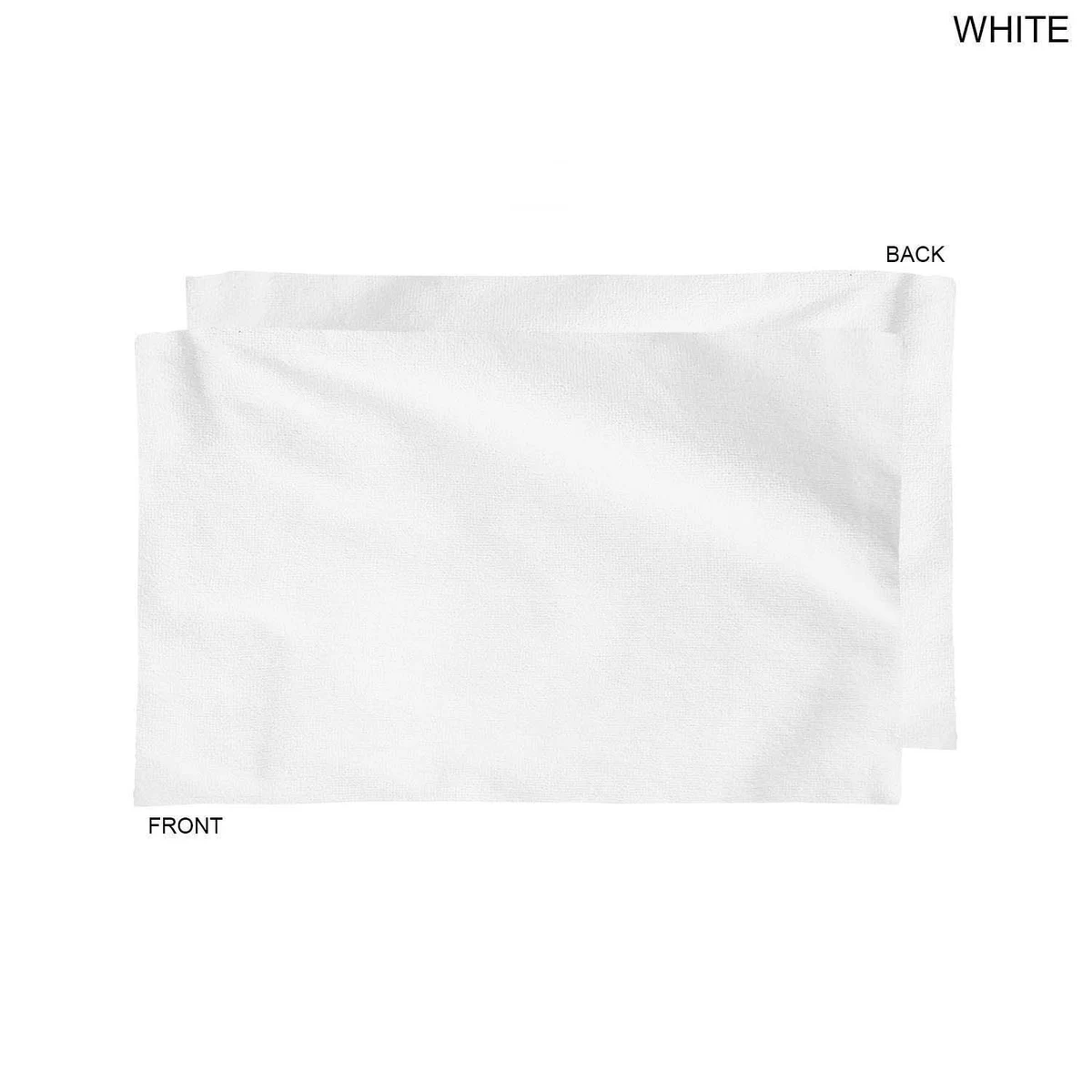 Plush and Soft Velour Terry Cotton Blend White Sports, Sweat Towel, 12x18, Blank Only 1