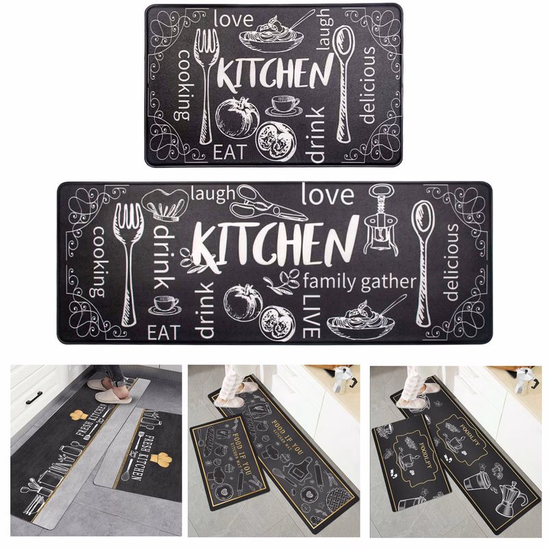 Set of 2 Anti Fatigue Kitchen Rug Mats