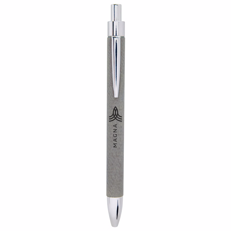 Gray Leatherette Pen