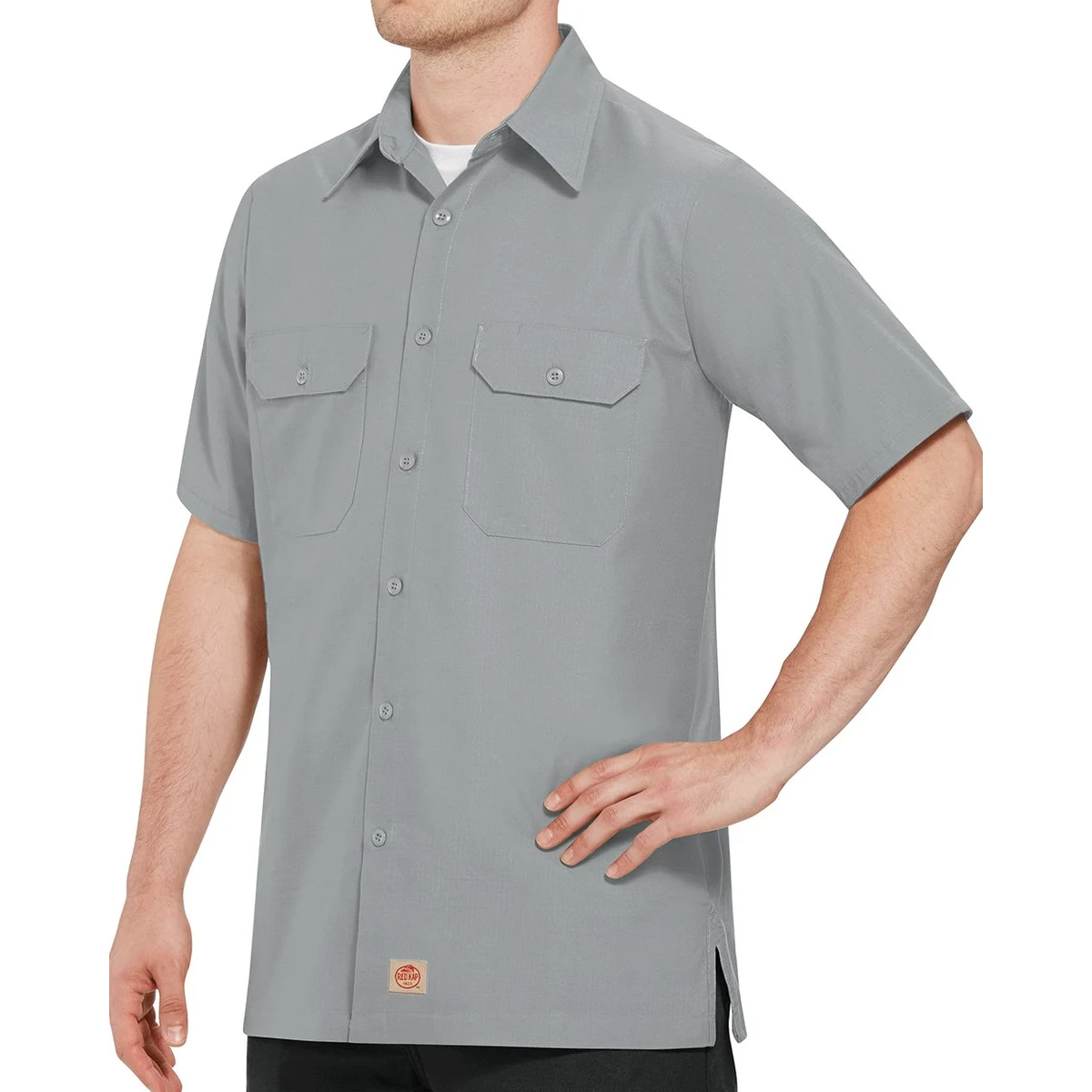 Men's Tall Ripstop Short Sleeve Work Shirt - SY60T 1